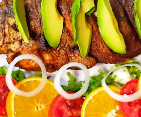 Pescado frito entero